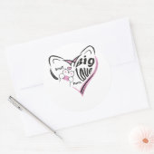 小さな財布、大きな愛。シール ラウンドシール (封筒)