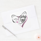 小さな財布、大きな愛。 スクエアシール (封筒)