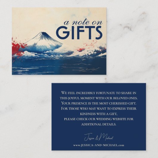 小さな贈り物 ～和風ハーモニー～ フジと共に エンクロージャーカード (正面/裏面)