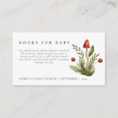 小さな赤いキノコおむつラッフル エンクロージャーカード (正面)