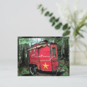 小さな赤いジプシーのキャラバンサンダー_コーブ ポストカード (スタンド正面)