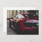 小さな赤いスポーツカー ポストカード (正面/裏面)