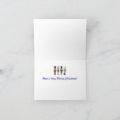 小さな赤いトラックとクリスマスくるみ割り シーズンカード (内部)