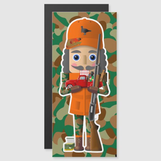 小さな赤いトラックと七面鳥のハンターくるみ割り (正面/裏面)