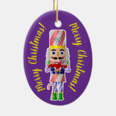 小さな赤いトラックのくるみ割り セラミックオーナメント (裏面)