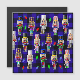 小さな赤いトラックのクリスマスとくるみ割り マグネット招待状