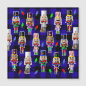 小さな赤いトラックのクリスマスとくるみ割り マグネット招待状 (正面)