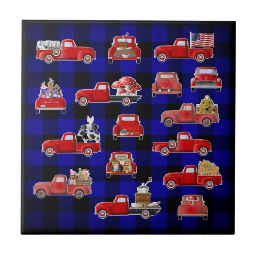 小さな赤いトラックの国 タイル (正面)