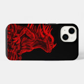 小さな赤いドラゴン iPhoneケース (裏面横)