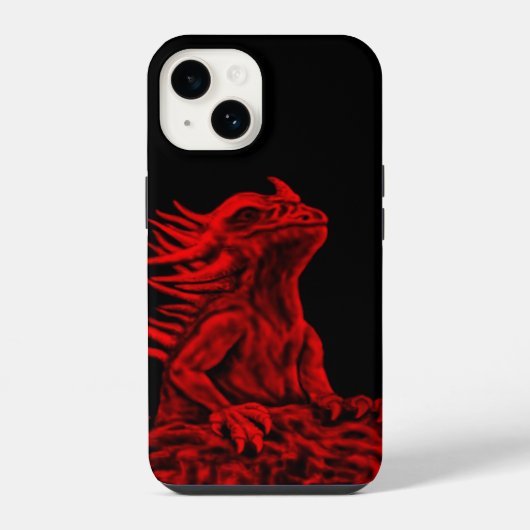 小さな赤いドラゴン iPhoneケース (裏面)