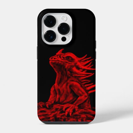 小さな赤いドラゴン iPhoneケース (裏面)