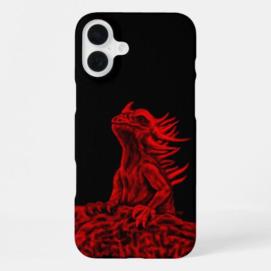 小さな赤いドラゴン iPhoneケース (裏面)