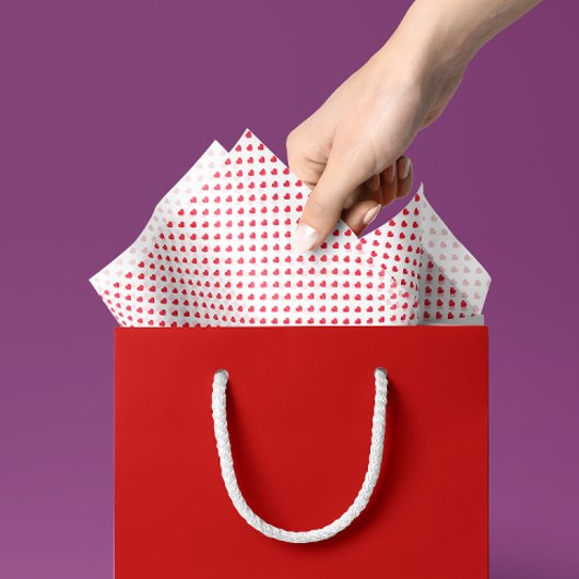 小さな赤いハートスヴァレンティーンズデイギフトティッシュペーパー 薄葉紙