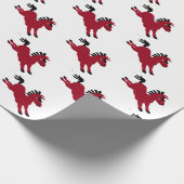 小さな赤いポニーのギャロッピング ラッピングペーパー (角)
