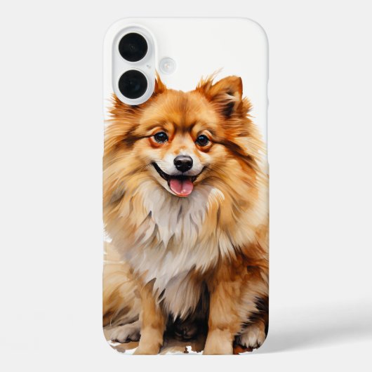小さな赤いポメラニア犬子犬 Case-Mate iPhoneケース (裏面)