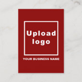 小さな赤いポートレートカードのビジネスブランド 名刺 (裏面)