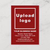 小さな赤いポートレートカードのビジネスブランド 名刺 (正面)