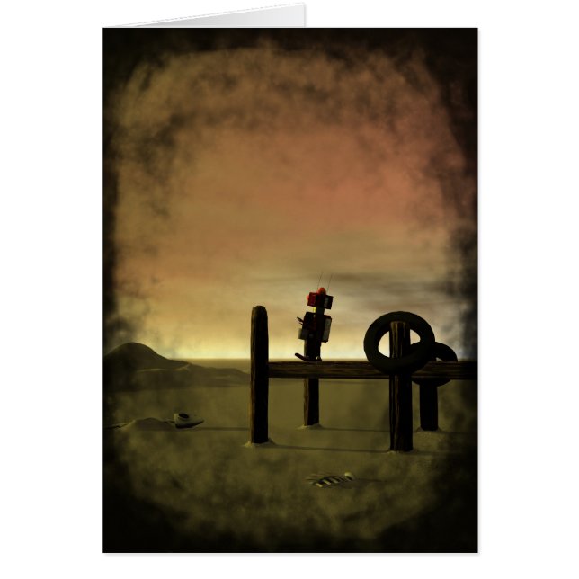 小さな赤いロボットカード (正面)