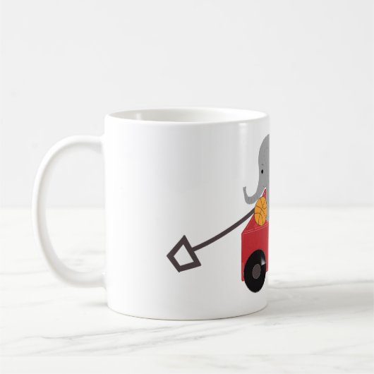 小さな赤いワゴンのおもちゃコーヒーマグ コーヒーマグカップ (左)