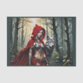 小さな赤い乗馬のフードは気に狼を取ることができる 薄葉紙 (正面)