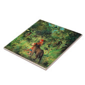 小さな赤い乗馬のフード素晴らし、ア絵画ート タイル (側面)