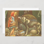 小さな赤い乗馬のフード、ヴィンテージ童話 (正面/裏面)