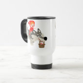 小さな赤い乗馬フードとオオカミのコミューターマグ トラベルマグ (正面左)