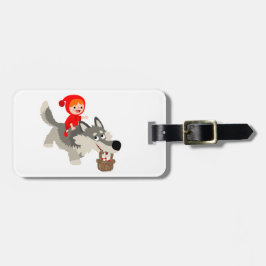 小さな赤い乗馬フードとオオカミの荷札 ラゲッジタグ