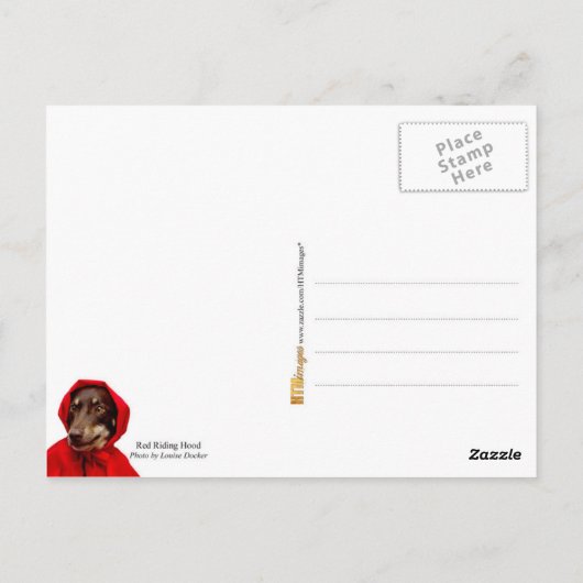 小さな赤い乗馬フードと大きな悪い狼 ポストカード (裏面)
