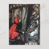 小さな赤い乗馬フードのはがき ポストカード (正面)