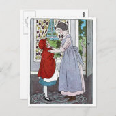 小さな赤い乗馬フードのはがき ポストカード (正面/裏面)