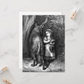 小さな赤い乗馬フードはオオカミ老人に出会う カード (正面/裏面インサイチュ)