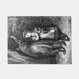 小さな赤い乗馬フードはオオカミ老人に出会う ドアマット