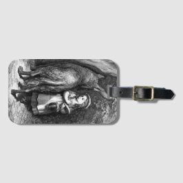 小さな赤い乗馬フードはオオカミ老人に出会う ラゲッジタグ