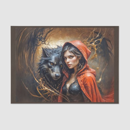 小さな赤い乗馬フードは実際に狼を愛している！ 薄葉紙 (正面)