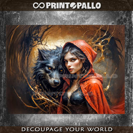 小さな赤い乗馬フードは実際に狼を愛している！ 薄葉紙