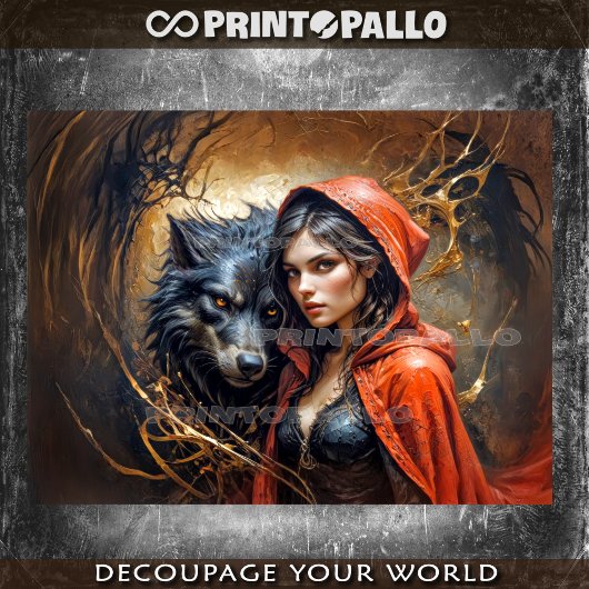 小さな赤い乗馬フードは実際に狼を愛している！ 薄葉紙