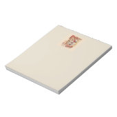 小さな赤い乗馬フードココア ノートパッド (回転)