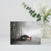 小さな赤い乗馬フードファーストTouch ポストカード (スタンド正面)