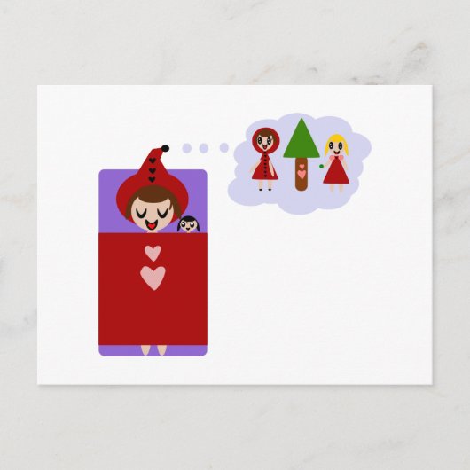 小さな赤い乗馬フード大きな夢 ポストカード (正面)