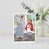 小さな赤い乗馬フード:おばあちゃんにこれを持って来る ポストカード (スタンド正面)