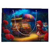 小さな赤い乗馬フード&オオカミのデコパージュ ラージペーパーバッグ (裏面)