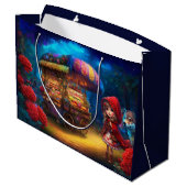 小さな赤い乗馬フード&オオカミのデコパージュ ラージペーパーバッグ (裏面アングル)