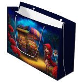 小さな赤い乗馬フード&オオカミのデコパージュ ラージペーパーバッグ (正面アングル)