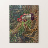 小さな赤い乗馬フード ジグソーパズル (縦)