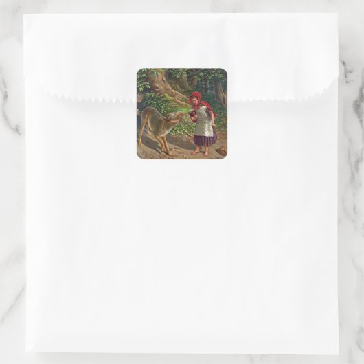 小さな赤い乗馬フード スクエアシール (バッグ)