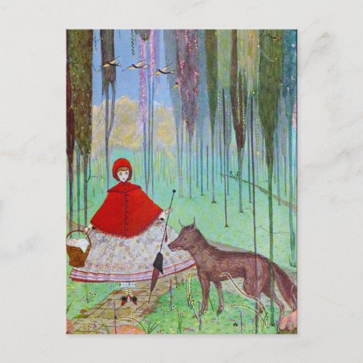 小さな赤い乗馬フード ポストカード (正面)
