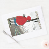 小さな赤い乗馬フード:何を持っているあなたの耳! 長方形シール (封筒)