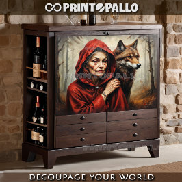 小さな赤い乗馬フード、狼、何年も後に 薄葉紙