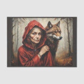 小さな赤い乗馬フード、狼、何年も後に 薄葉紙 (正面)